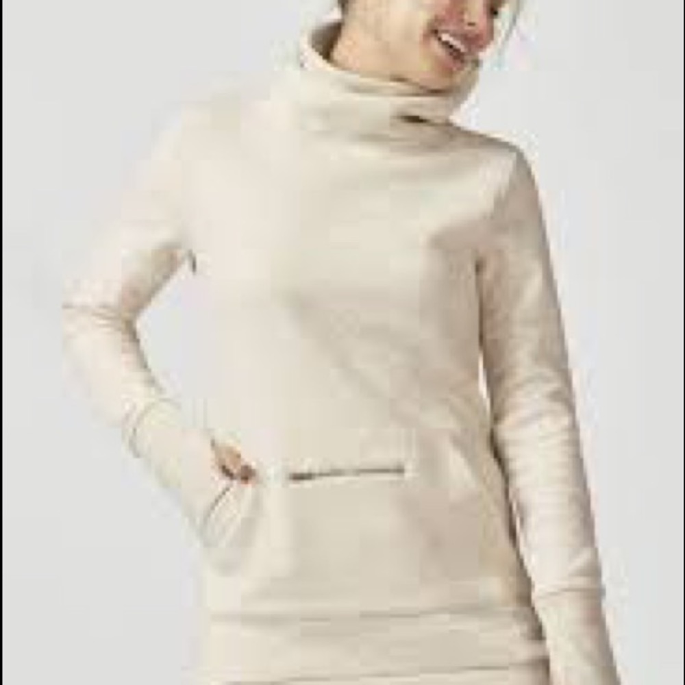 Fabletics zaylee cream funnel neck pullover